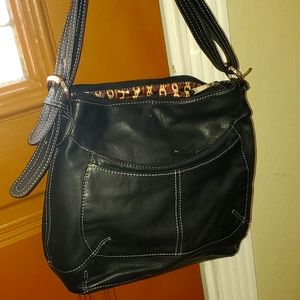 Tignanello black leather purse